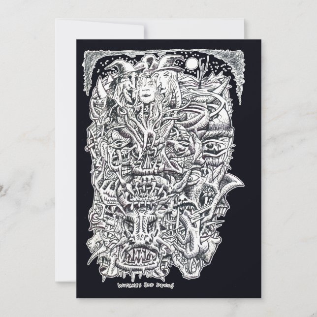 Vittnen och Djävulen, av Brian Benson Flat Card (Framsida)