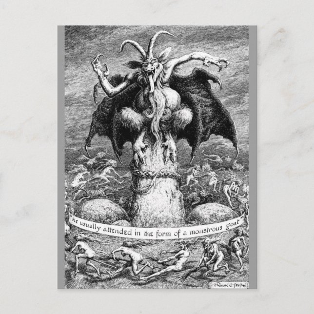 Vittnen och Djävulen Vykort (Framsida)