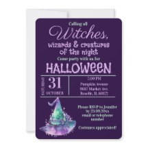 Vittnen och guider Lila Halloween fest