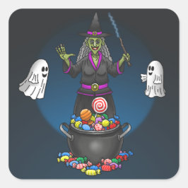 Vittnen och Spöken Bus eller godis Halloween fest Fyrkantigt Klistermärke