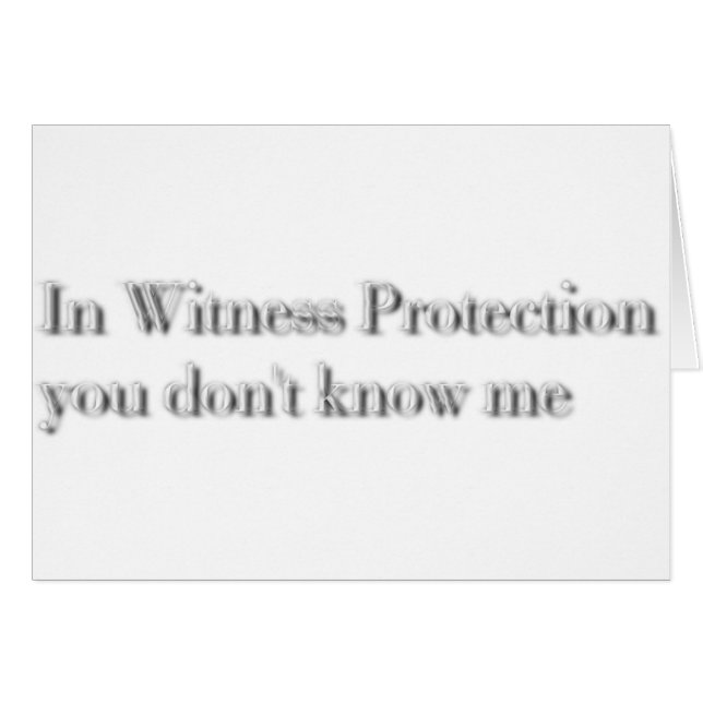 vittneskydd hälsningskort (Framsidan Horizontal)
