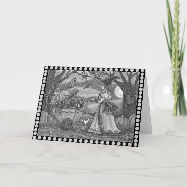 VITTON, BLACK CAT BABY BUGGY, Kortet tomt Kort (Framsida)