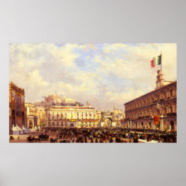 Vittorio Emanuele II ankomst till Neapel Poster