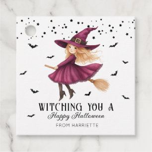 Vittra dig en happy halloween Witch Gåvor Etiketter