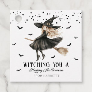 Vittra dig en happy halloween Witch Gåvor Etiketter