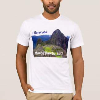Vitutslagsplatsen "överlevde jag Machu Picchu 2012 Tee