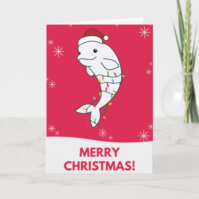 Vitval Glad Jul Vinterdjur Valar Kort (Framsida)