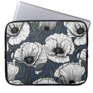 Vitvallmo för marinfiske laptop fodral