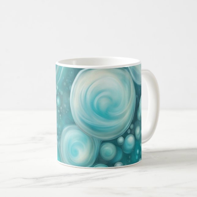 Vitvalsbubblor Kaffemugg (Framsida höger)