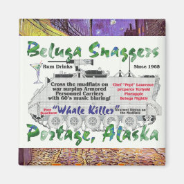Vitvalsfiskare Portage Alaska Magnet