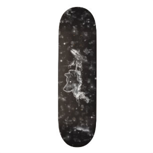 Vitvarg och mörkerskateboarden mini skateboard bräda 18,5 cm