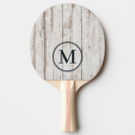 Vitvaskade Träskivor Monogram Pingisracket
