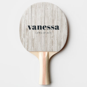 Vitvättat Trä Minimal Modern Klassisk Namn Pingisracket