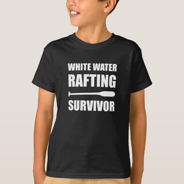 Vitvatten som Rafting den roliga överlevanden T Shirt (Framsida)
