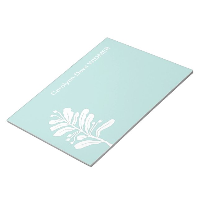 Vitväxtsunamin Minimal botanisk illustration Anteckningsblock (Vinklad)