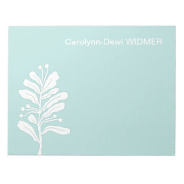 Vitväxtsunamin Minimal botanisk illustration Anteckningsblock