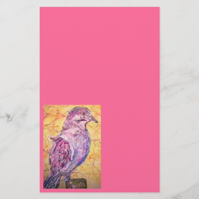 Vitvingad Dove art Brevpapper (Framsida)