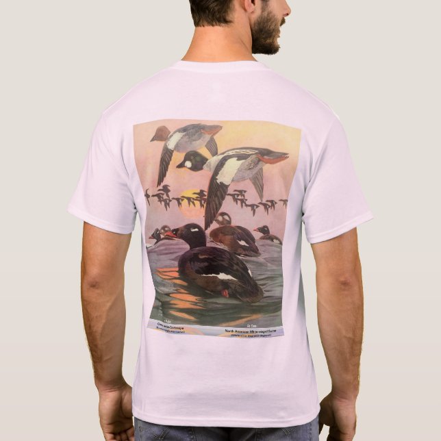 Vitvingade Scoter & Goldeneye, dubbla T- T Shirt (Baksida)
