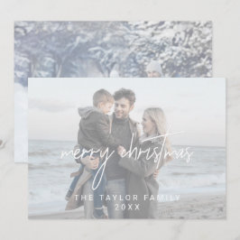 Vitvit jul 2-Vågrät Foton Julkort