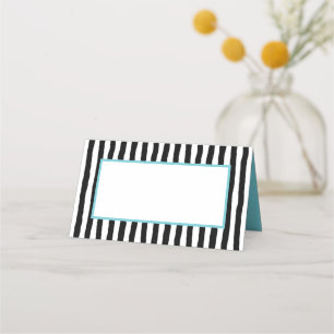 Vitvit Rand med Aqua Placeringskort
