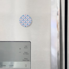 Vitvit Retro Blommigt Series Magnet