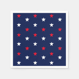 Vitvita mörkar, vita stjärnor mönster pappersservett
