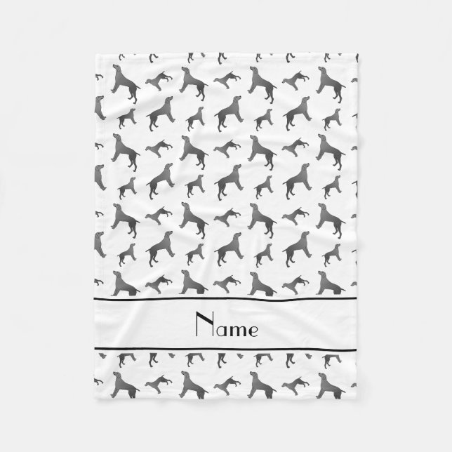 VitWeimaraner för personlig kända hundar Fleecefilt (Framsidan)