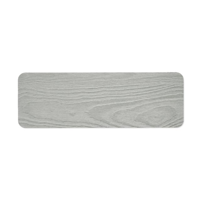 VITWOOD LIGHT GRÅTT GRÅTT WOOD GRAIN STRUKTUR TEMP RETURADRESS ETIKETT (Framsidan)