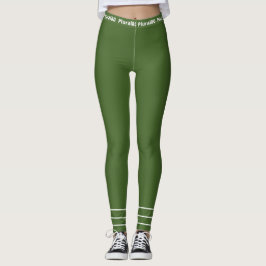 Vitworkout för grönt av elegant leggings