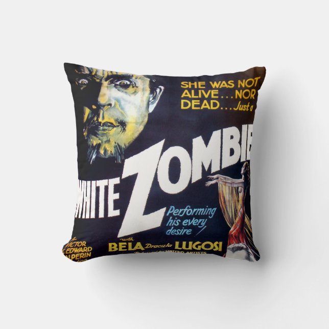 VitZombiedekorativ kudde (Framsida)