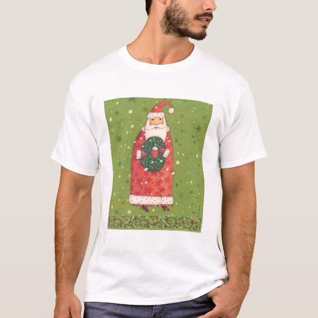 VIV77 grön Santa.tif T Shirt (Framsida)