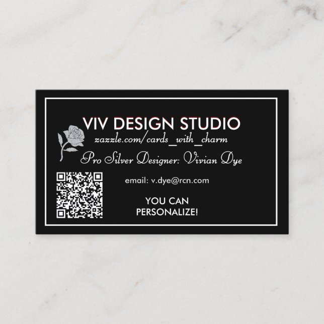 Viv Design Studio visitkort december 2025 (Framsida)