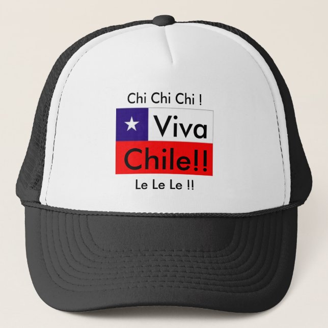 Viva Chile! ChiChiChi!  Le Le Le! Chile flagga Keps (Framsida)
