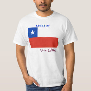 Viva Chile lycklig T-tröja 33 Tröja