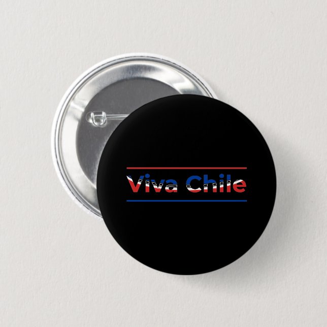 Viva Chile - Proud Chilean Flagga Art Knapp (Framsida & baksida)
