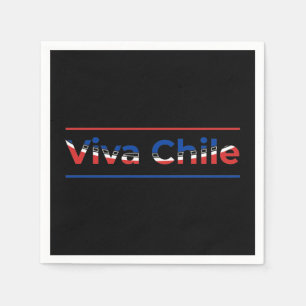 Viva Chile - Proud Chilean Flagga Art Pappersservett