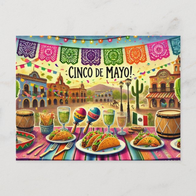 Viva Cinco de Mayo! Vykort (Framsida)