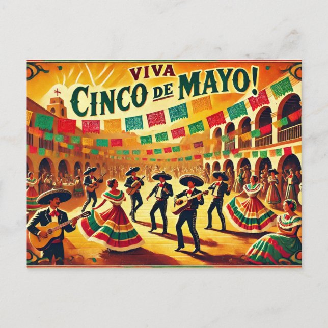 Viva Cinco de Mayo! Vykort (Framsida)