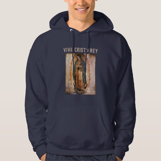 Viva Cristo Rey Catholic Cristeros Hoodie (Framsida)