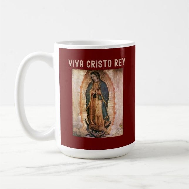 Viva Cristo Rey Catholic Cristeros Kaffemugg (Vänster)