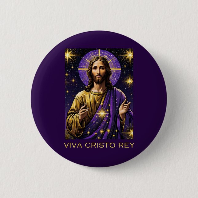 Viva Cristo Rey Catholic Jesus Kristus Kung Knapp (Framsida)