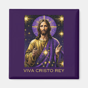 Viva Cristo Rey Catholic Jesus Kristus Kung Magnet
