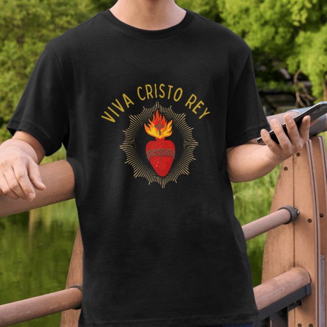 Viva Cristo Rey Catholique Cristeros Helig Heart T Shirt (Skapare uppladdad)