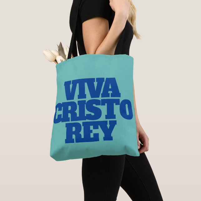 Viva Cristo Rey Graphic Tote Tygkasse (Närbild)