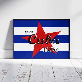 Viva Cuba Libre, Havanna, Fidel Castro, Che Guevar Canvastryck