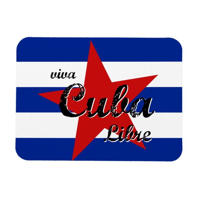 Viva Cuba Libre, Havanna, Fidel Castro, Che Guevar Magnet (Horisontell)