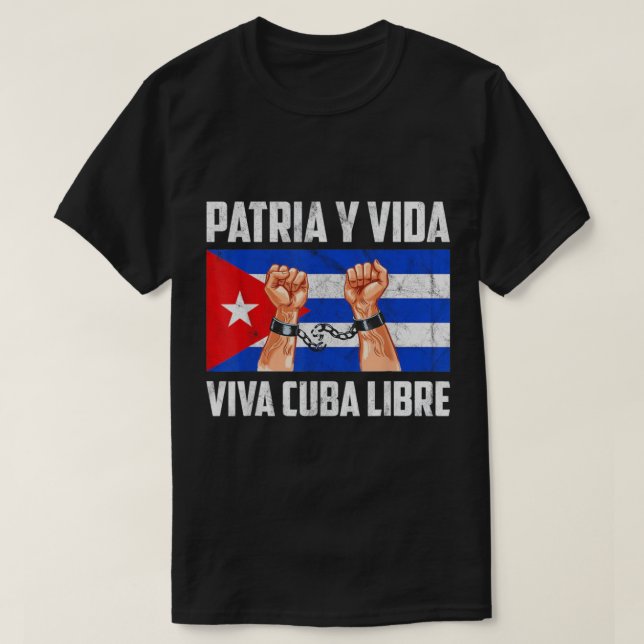 Viva Cuba Libre Patria Y Vida Shirt T (Design framsida)