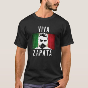 Viva Emiliano Zapata Mexican Flagga Patriotic T Sh Shirt