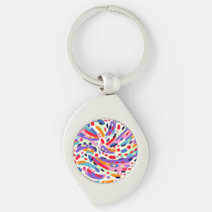 Viva Färg! Swirl Silverfärgad Nyckelring