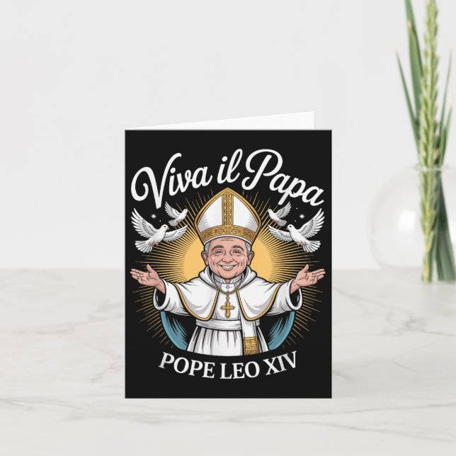 Viva Il Pappa Pope Leo Xiv Kort (Framsida)